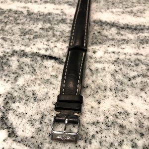 Authentic Breitling Black Sahara Calfskin Leather Watch Band